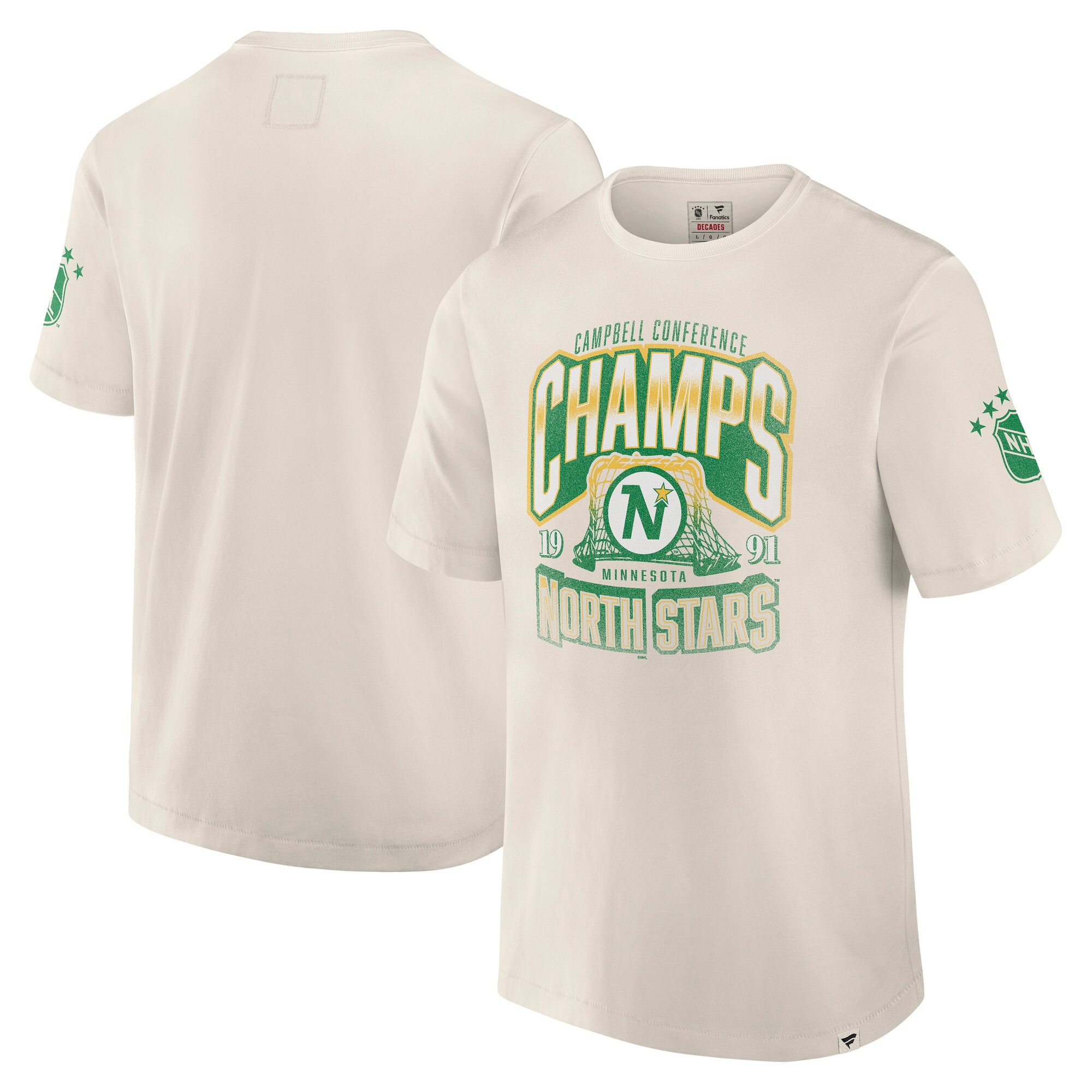 Men's Fanatics White Minnesota North Stars Decades Collection Timeless T-Shirt