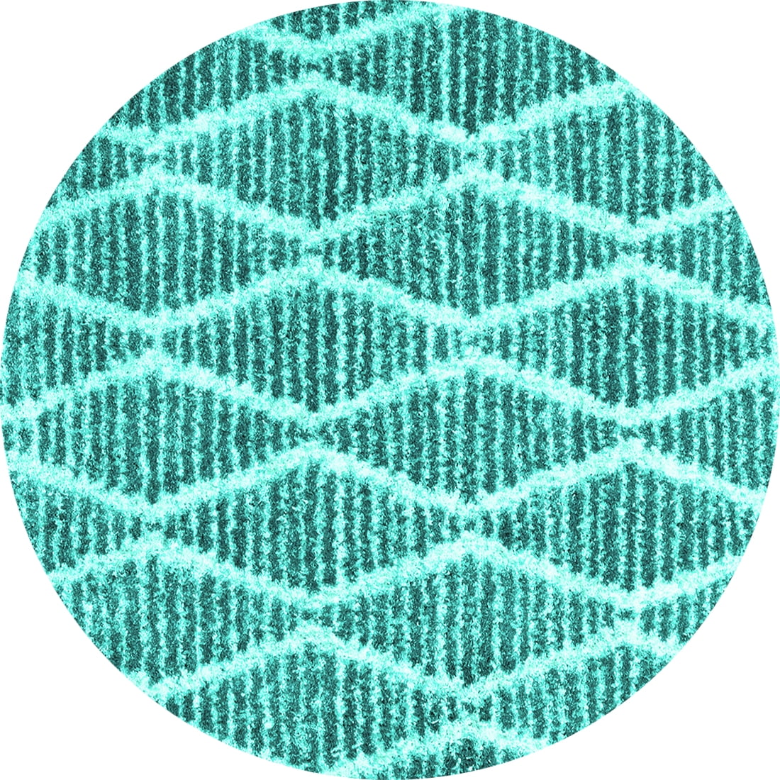 Ahgly Company Machine Washable Indoor Round Trellis Turquoise Blue