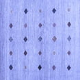 thumbnail image 1 of Ahgly Company Machine Washable Indoor Square Abstract Blue Contemporary Area Rugs, 4' Square, 1 of 4