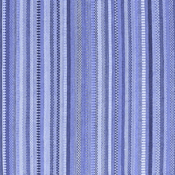 Ahgly Company Machine Washable Indoor Square Abstract Blue Contemporary Area Rugs, 5' Square