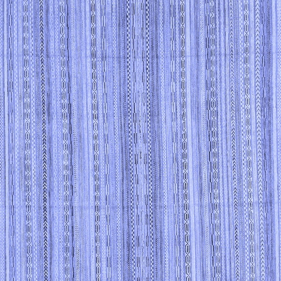 Ahgly Company Machine Washable Indoor Square Abstract Blue Modern Area Rugs, 3' Square