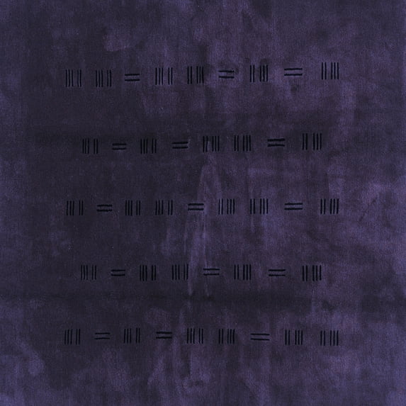 Ahgly Company Machine Washable Indoor Square Abstract Blue Modern Area Rugs, 3' Square