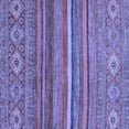 thumbnail image 1 of Ahgly Company Machine Washable Indoor Square Abstract Blue Modern Area Rugs, 4' Square, 1 of 4