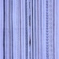 thumbnail image 1 of Ahgly Company Machine Washable Indoor Square Abstract Blue Modern Area Rugs, 6' Square, 1 of 4