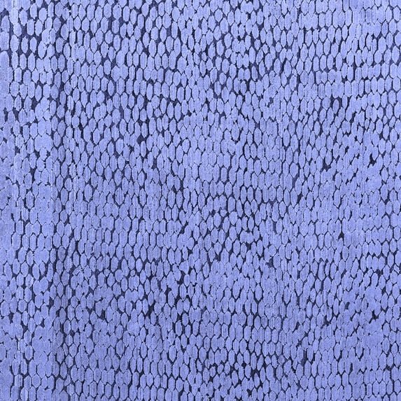 Ahgly Company Machine Washable Indoor Square Abstract Blue Modern Area Rugs, 7' Square