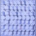 thumbnail image 1 of Ahgly Company Machine Washable Indoor Square Abstract Blue Modern Area Rugs, 8' Square, 1 of 4