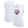 thumbnail image 1 of Women's Fanatics White Texas A&M Aggies Activate Slub Tank Top, 1 of 5