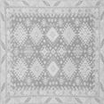 thumbnail image 1 of Ahgly Company Machine Washable Indoor Square Abstract Gray Modern Area Rugs, 5' Square, 1 of 4