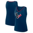 thumbnail image 1 of Women's Logo Athletic Navy Houston Texans Stellar Win V-Neck Tank Top, 1 of 3