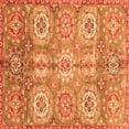thumbnail image 1 of Ahgly Company Machine Washable Indoor Square Abstract Orange Modern Area Rugs, 8' Square, 1 of 4