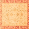 thumbnail image 1 of Ahgly Company Machine Washable Indoor Square Abstract Orange Modern Area Rugs, 8' Square, 1 of 4