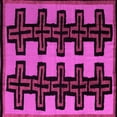 thumbnail image 1 of Ahgly Company Machine Washable Indoor Square Abstract Pink Modern Area Rugs, 6' Square, 1 of 4