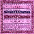 thumbnail image 1 of Ahgly Company Machine Washable Indoor Square Abstract Purple Modern Area Rugs, 7' Square, 1 of 4