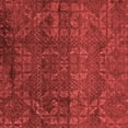 thumbnail image 1 of Ahgly Company Machine Washable Indoor Square Abstract Red Modern Area Rugs, 3' Square, 1 of 4