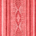 thumbnail image 1 of Ahgly Company Machine Washable Indoor Square Abstract Red Modern Area Rugs, 4' Square, 1 of 4
