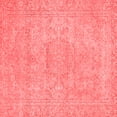 thumbnail image 1 of Ahgly Company Machine Washable Indoor Square Abstract Red Modern Area Rugs, 4' Square, 1 of 4