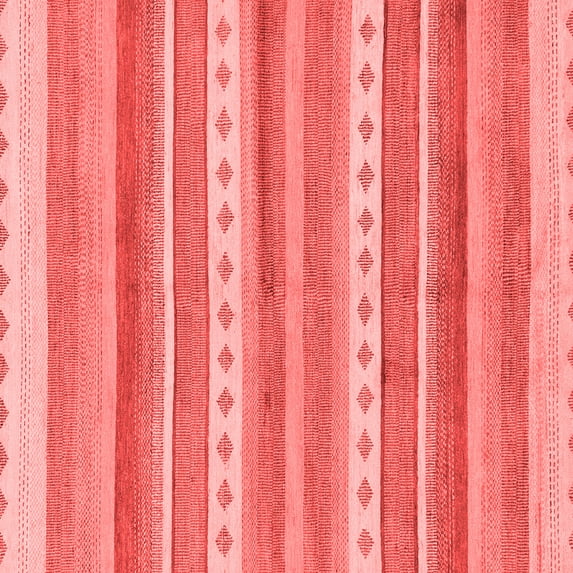 Ahgly Company Machine Washable Indoor Square Abstract Red Modern Area Rugs, 6' Square