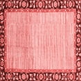 thumbnail image 1 of Ahgly Company Machine Washable Indoor Square Abstract Red Modern Area Rugs, 7' Square, 1 of 4