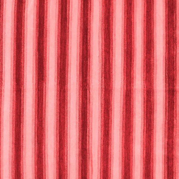 Ahgly Company Machine Washable Indoor Square Abstract Red Modern Area Rugs, 8' Square