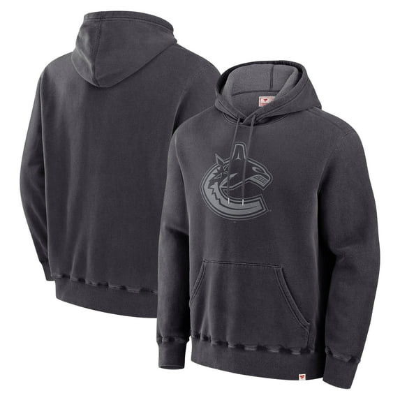Men's Fanatics Black Vancouver Canucks Made in Canada Pullover Hoodie