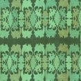 thumbnail image 1 of Ahgly Company Machine Washable Indoor Square Abstract Turquoise Blue Modern Area Rugs, 5' Square, 1 of 4