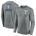 thumbnail image 1 of Men's Nike Heather Charcoal Texas Rangers 2-Hit Legend Performance Long Sleeve T-Shirt, 1 of 3