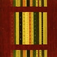 thumbnail image 1 of Ahgly Company Machine Washable Indoor Square Abstract Yellow Contemporary Area Rugs, 3' Square, 1 of 4