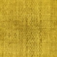 thumbnail image 1 of Ahgly Company Machine Washable Indoor Square Abstract Yellow Contemporary Area Rugs, 3' Square, 1 of 4