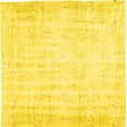 thumbnail image 1 of Ahgly Company Machine Washable Indoor Square Abstract Yellow Contemporary Area Rugs, 3' Square, 1 of 4