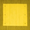 thumbnail image 1 of Ahgly Company Machine Washable Indoor Square Abstract Yellow Contemporary Area Rugs, 4' Square, 1 of 4