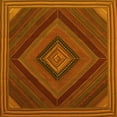 thumbnail image 1 of Ahgly Company Machine Washable Indoor Square Abstract Yellow Contemporary Area Rugs, 4' Square, 1 of 4