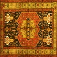 thumbnail image 1 of Ahgly Company Machine Washable Indoor Square Abstract Yellow Contemporary Area Rugs, 5' Square, 1 of 4