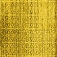 thumbnail image 1 of Ahgly Company Machine Washable Indoor Square Abstract Yellow Contemporary Area Rugs, 5' Square, 1 of 4