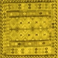 thumbnail image 1 of Ahgly Company Machine Washable Indoor Square Abstract Yellow Contemporary Area Rugs, 5' Square, 1 of 4