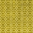 thumbnail image 1 of Ahgly Company Machine Washable Indoor Square Abstract Yellow Contemporary Area Rugs, 7' Square, 1 of 4