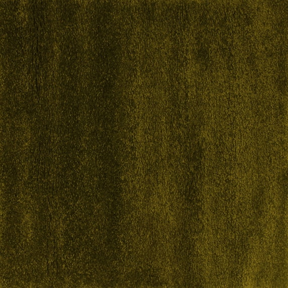 Ahgly Company Machine Washable Indoor Square Abstract Yellow Contemporary Area Rugs, 7' Square