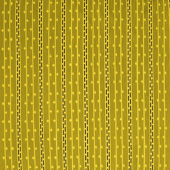 Ahgly Company Machine Washable Indoor Square Abstract Yellow Contemporary Area Rugs, 8' Square