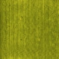 thumbnail image 1 of Ahgly Company Machine Washable Indoor Square Abstract Yellow Contemporary Area Rugs, 8' Square, 1 of 4