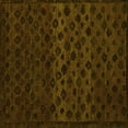 thumbnail image 1 of Ahgly Company Machine Washable Indoor Square Abstract Yellow Modern Area Rugs, 4' Square, 1 of 4