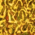 thumbnail image 1 of Ahgly Company Machine Washable Indoor Square Abstract Yellow Modern Area Rugs, 4' Square, 1 of 4
