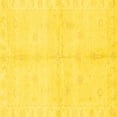 thumbnail image 1 of Ahgly Company Machine Washable Indoor Square Abstract Yellow Modern Area Rugs, 4' Square, 1 of 4