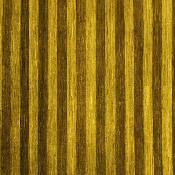 Ahgly Company Machine Washable Indoor Square Abstract Yellow Modern Area Rugs, 5' Square