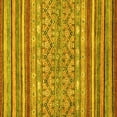thumbnail image 1 of Ahgly Company Machine Washable Indoor Square Abstract Yellow Modern Area Rugs, 5' Square, 1 of 4