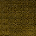 thumbnail image 1 of Ahgly Company Machine Washable Indoor Square Abstract Yellow Modern Area Rugs, 6' Square, 1 of 4