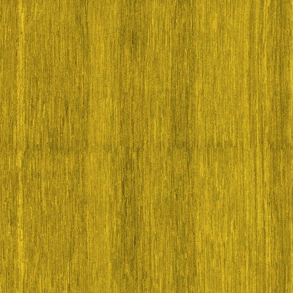 Ahgly Company Machine Washable Indoor Square Abstract Yellow Modern Area Rugs, 7' Square