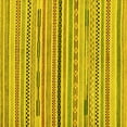 thumbnail image 1 of Ahgly Company Machine Washable Indoor Square Abstract Yellow Modern Area Rugs, 7' Square, 1 of 4