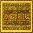 thumbnail image 1 of Ahgly Company Machine Washable Indoor Square Abstract Yellow Modern Area Rugs, 7' Square, 1 of 4