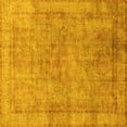 thumbnail image 1 of Ahgly Company Machine Washable Indoor Square Abstract Yellow Modern Area Rugs, 8' Square, 1 of 4