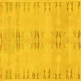 thumbnail image 1 of Ahgly Company Machine Washable Indoor Square Abstract Yellow Modern Area Rugs, 8' Square, 1 of 4
