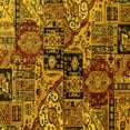 thumbnail image 1 of Ahgly Company Machine Washable Indoor Square Abstract Yellow Modern Area Rugs, 8' Square, 1 of 4